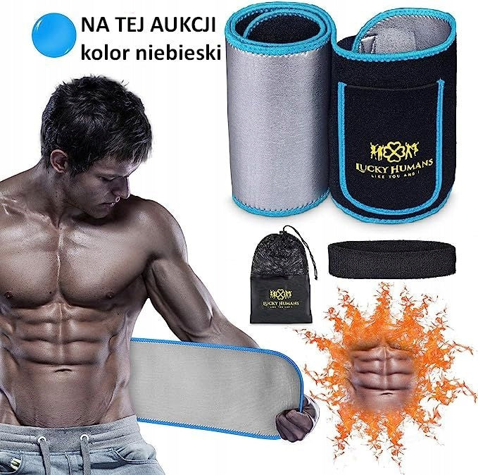slimming belt 125x19,5cm NANO SILVER+ neoprene Model BLAU