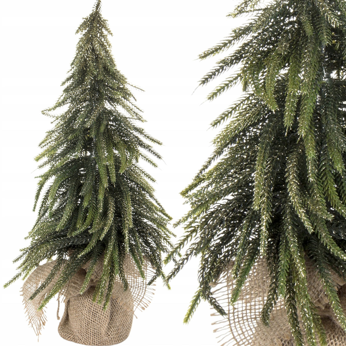 small artificial Christmas tree like a real gold plated 44cm Christmas tree