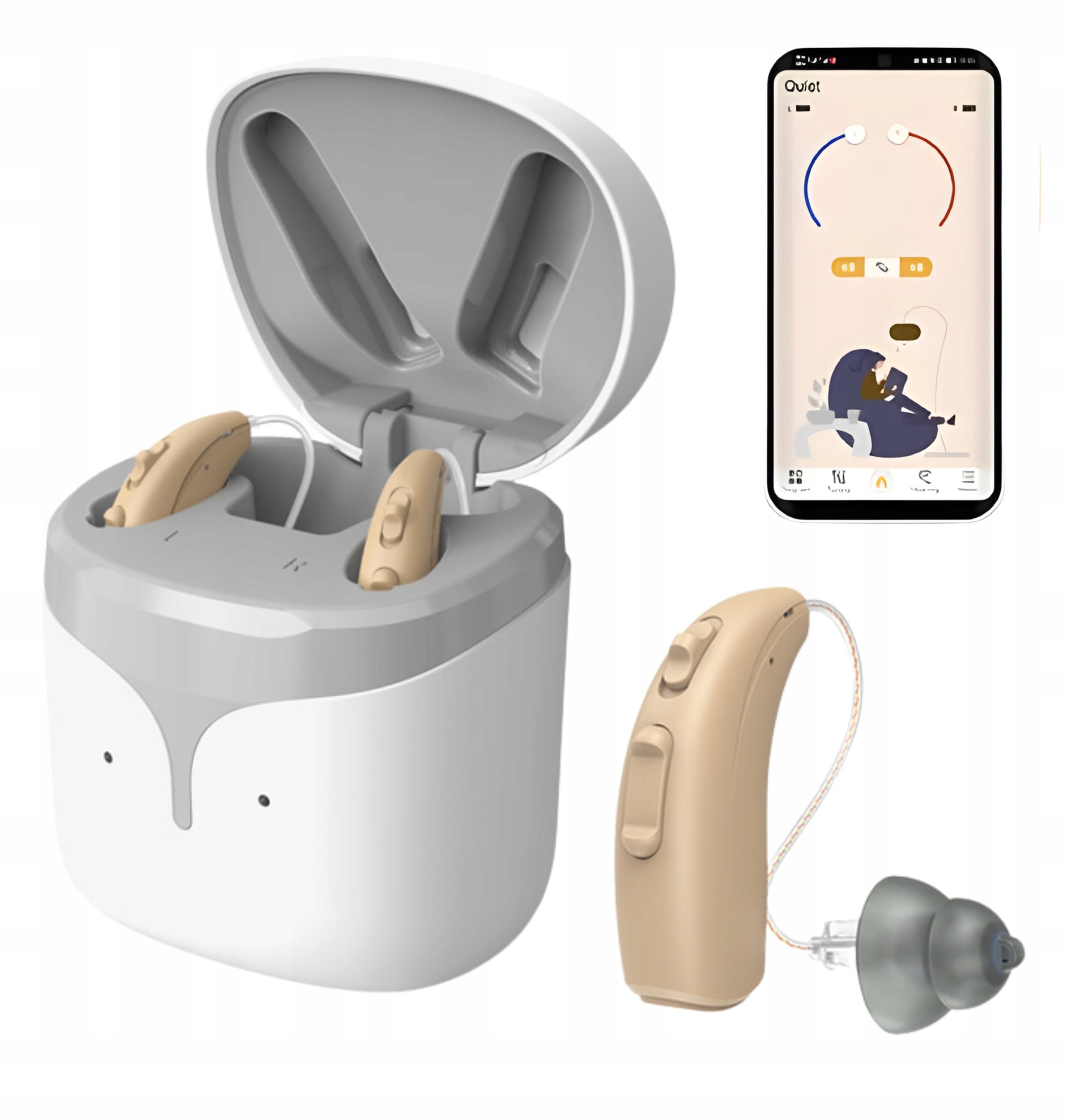 smart hearing aid RIC Cadenza e71 Bluetooth app otc powerful amplifier