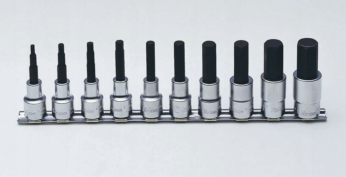 socket set with Allen tip 4-19mm, 10pcs Koken [RS4010M/10-L75]