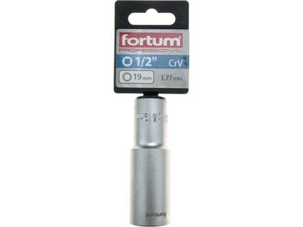 socketFortum (4700519) socket, extended, 1/2", 19mm, L Manufacturer code 4700519