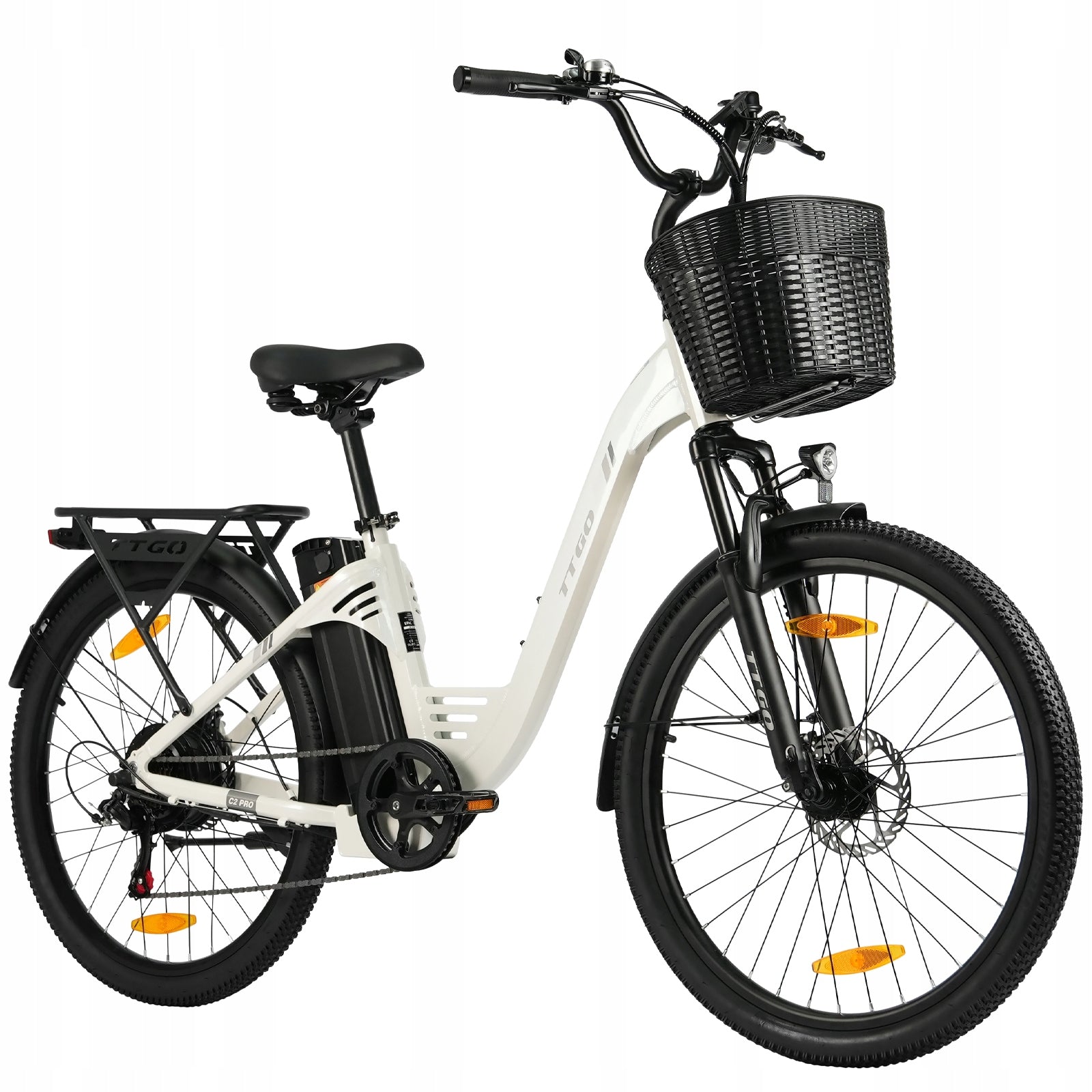 stylish men's/women's E-bike TTGO C2 Pro 250W 52NM 36V18AH 25KM/H 120KM 26" Foldability partially assembled, calibrated