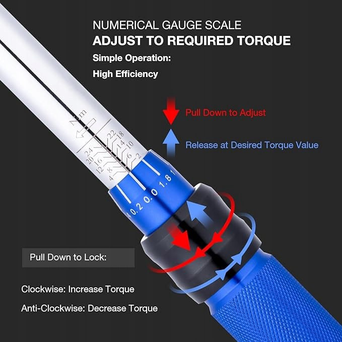 suitcase 1/4" KATSU Torque wrench 50 el set 5-25Nm CRV 72 teeth Brand Katsu