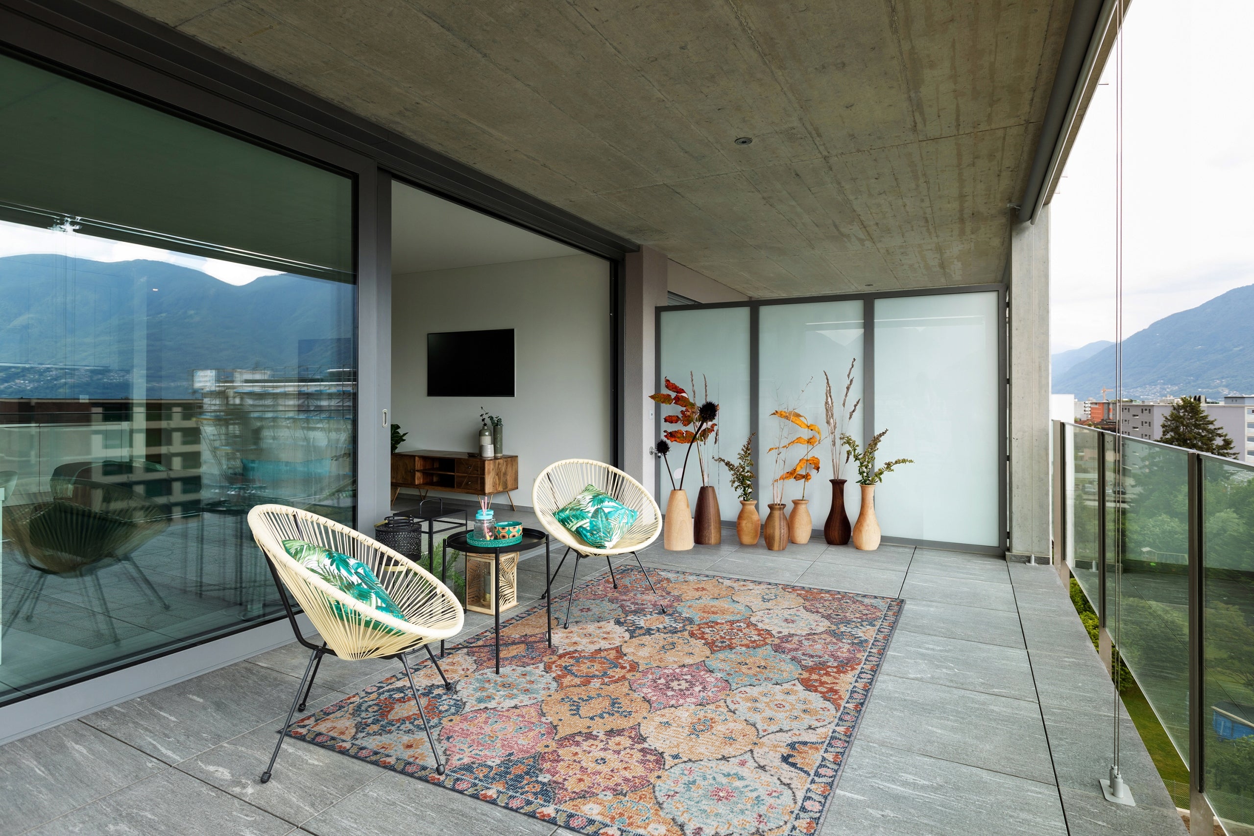 the carpet Palma Indoor & Outdoor Rug, Orient Pattern, Multicolor, 240x340 Packaging status original