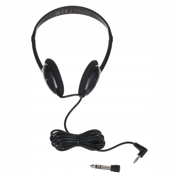 the t.bone HP 66 lightweight 32 Ohm over-ear headphones + 6.3 mm jack adapter Manufacturer code 197613