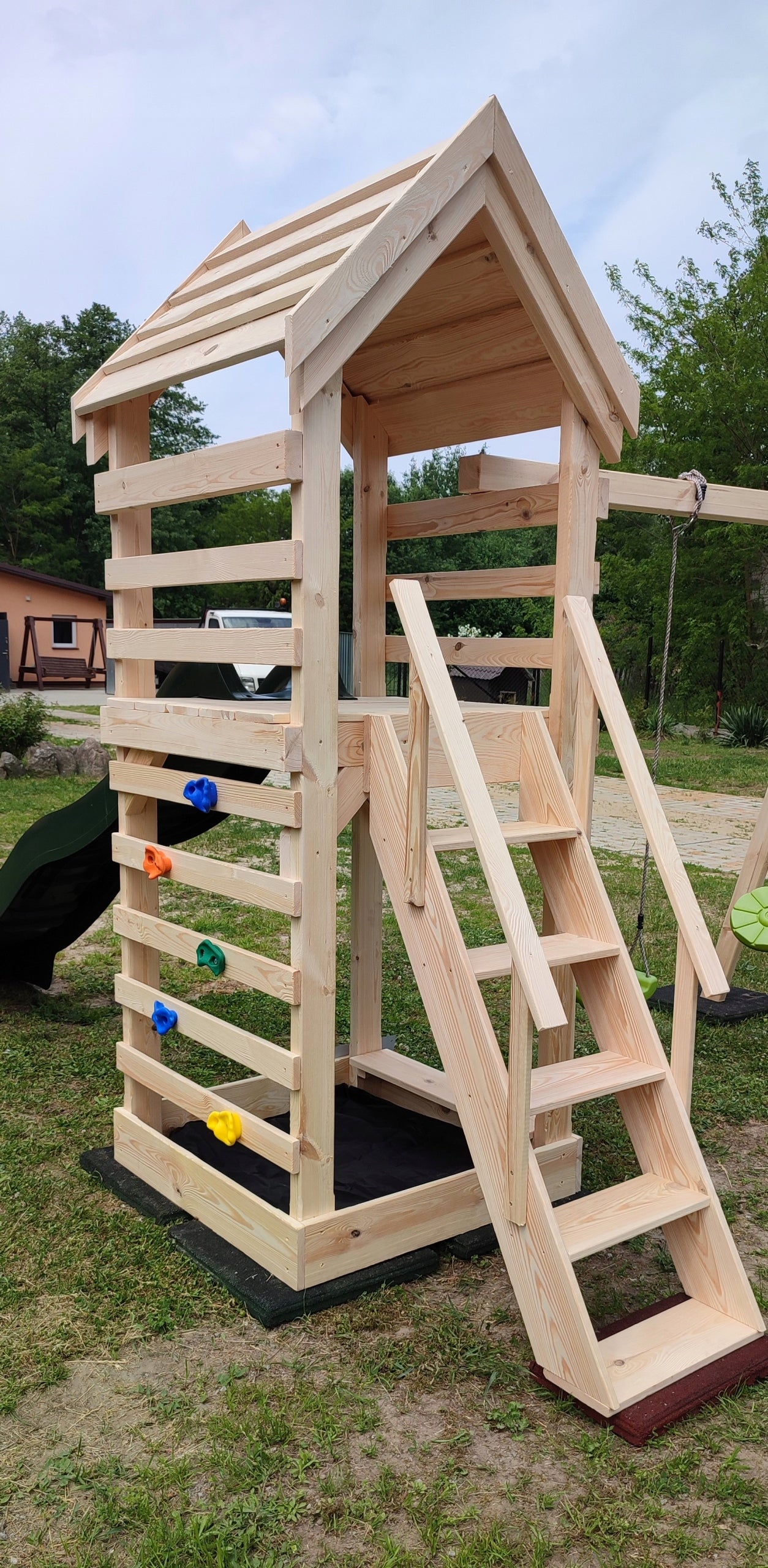 toys "LENA" house, swing, board, sandbox, FREEBIE - Feeder! Included 2 single swings house ladder double swing single swing climbing dome bench sandbox climbing wall slide other