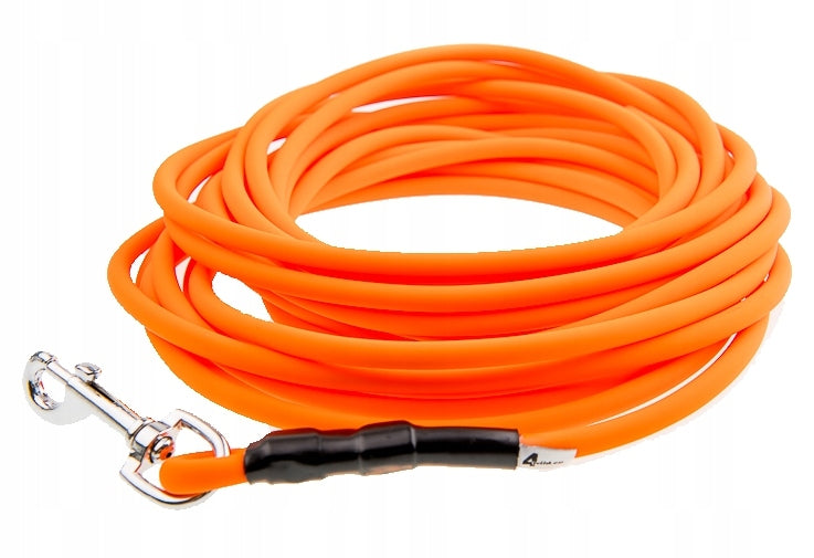 training rope BIOTHANE waterproof leash 10m 6 mm orange