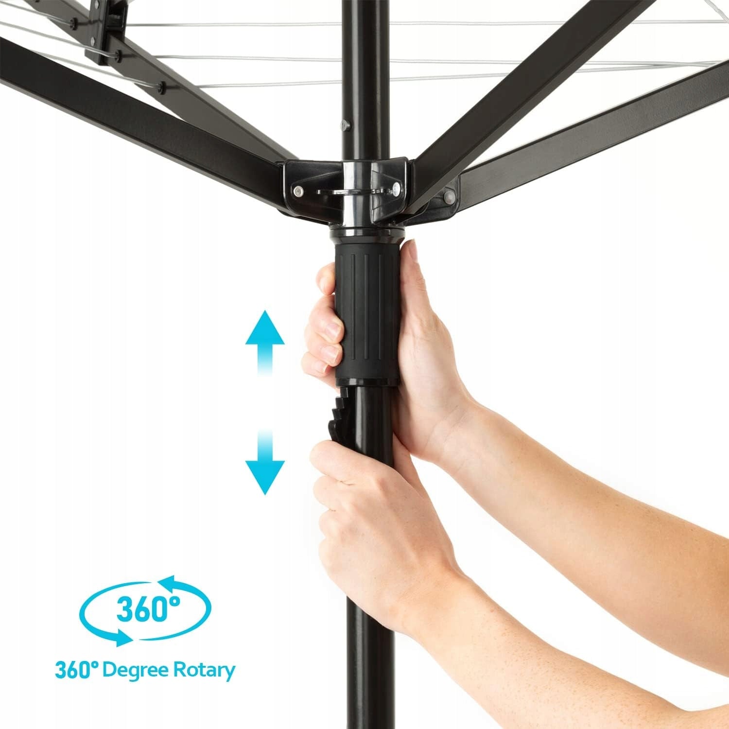 uyoyous rotary laundry rack 50m aluminum black folding Manufacturer code B09T67L8X9