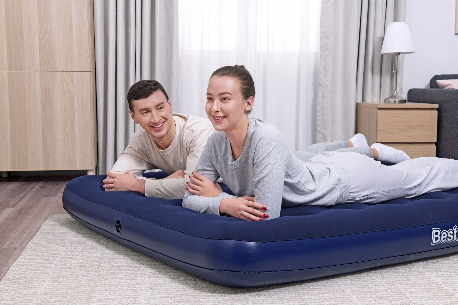 velour MATTRESS FOR SLEEPING AND OVER WATER BESTWAY double 203/152/22 cm Model 1