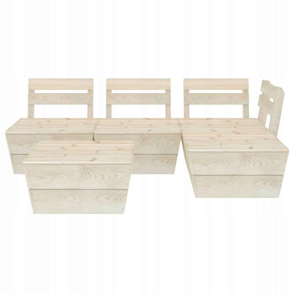 vidaXL 5-piece set of furniture from pallets for the garden, impregnated spruce Line inna