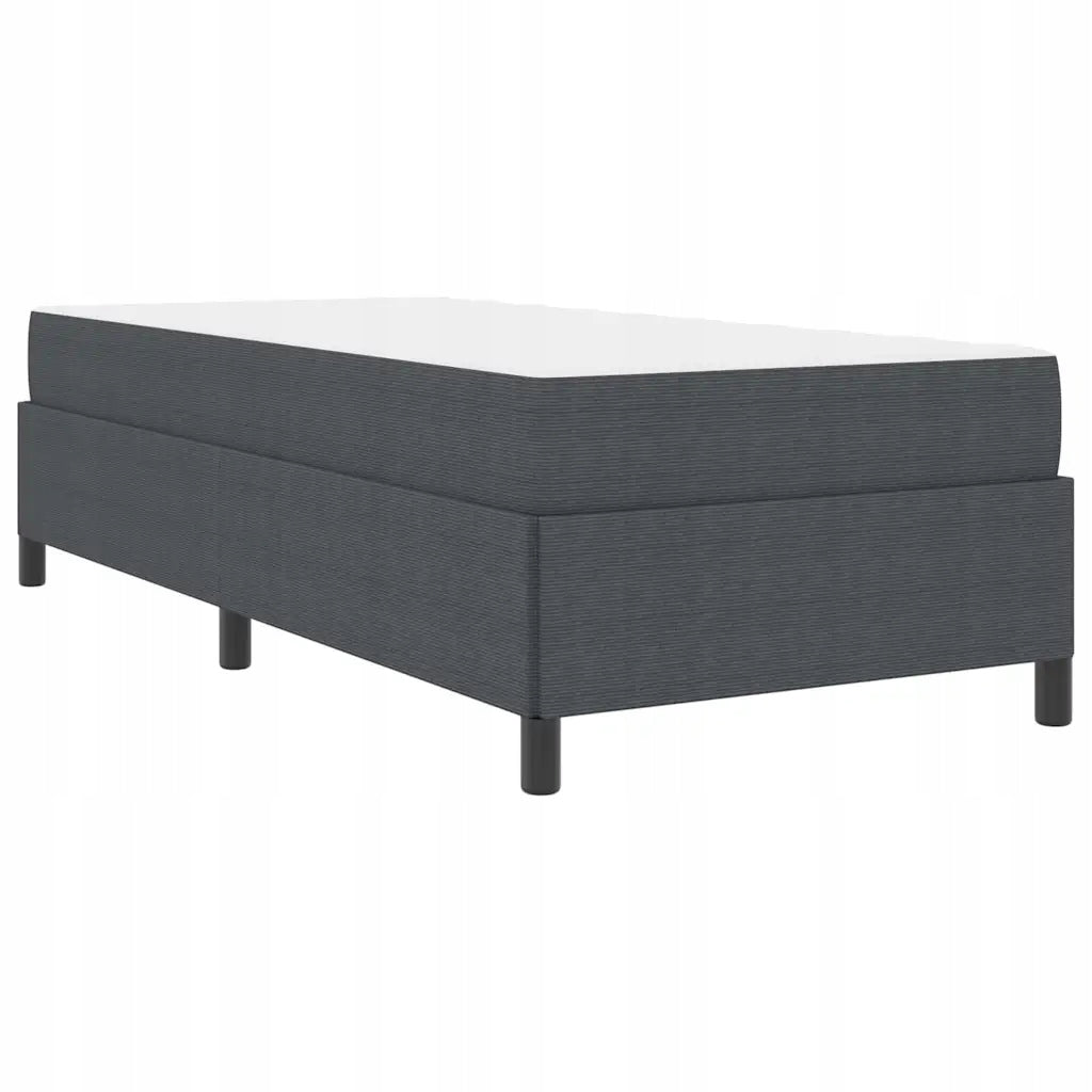 vidaXL Bed frame with mattress Dark grey 100 x 200 cm fabric Brand VidaXL