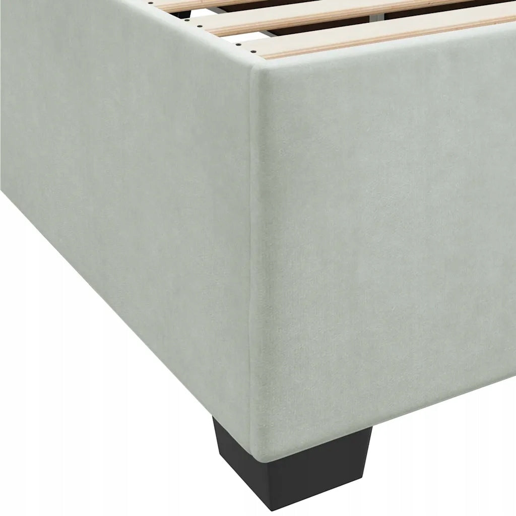 vidaXL Bed frame with mattress Light grey 140 x 200 cm fabric Customs tariff code 94018000