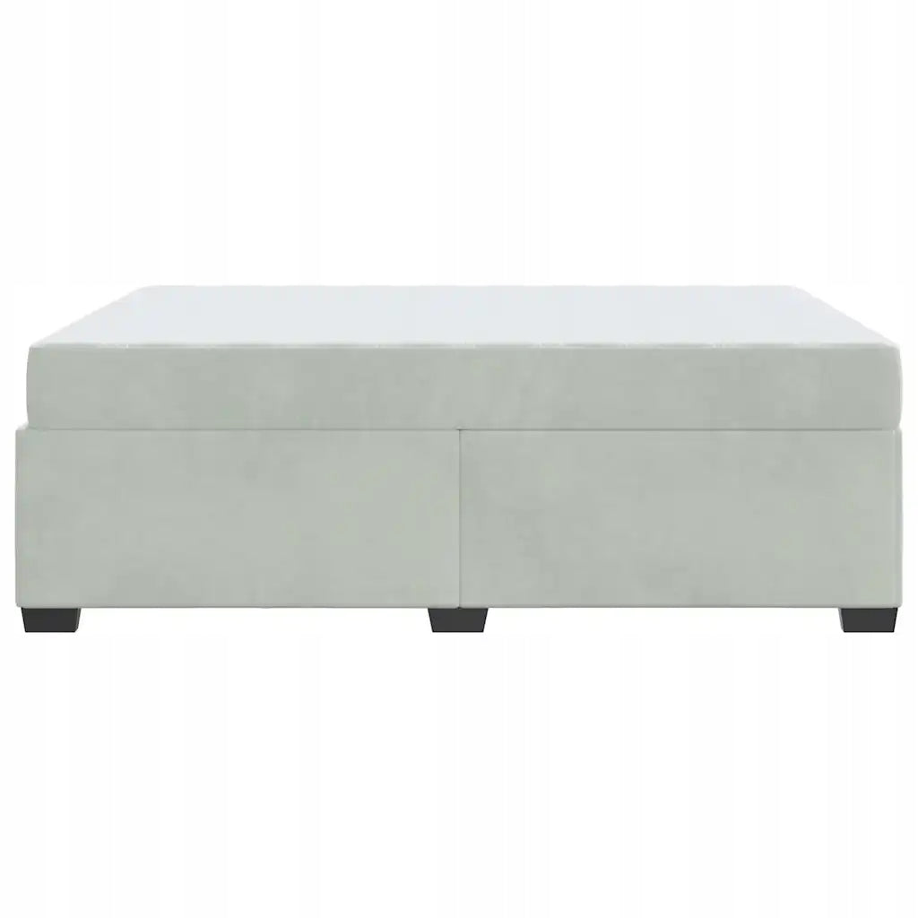 vidaXL Bed frame with mattress Light grey 140 x 200 cm fabric Kind Stationary