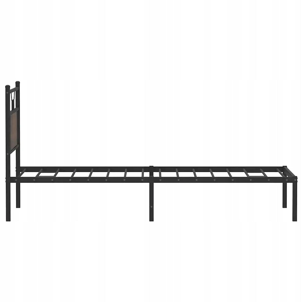 vidaXL Bed without mattress, brown oak, 75x190 cm Customs tariff code 94032080