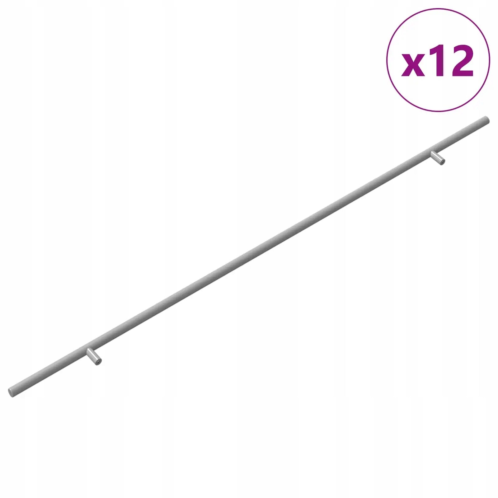 vidaXL Cabinet Holder 12 pcs Silver 800 mm Stainless Steel Model 800 mm