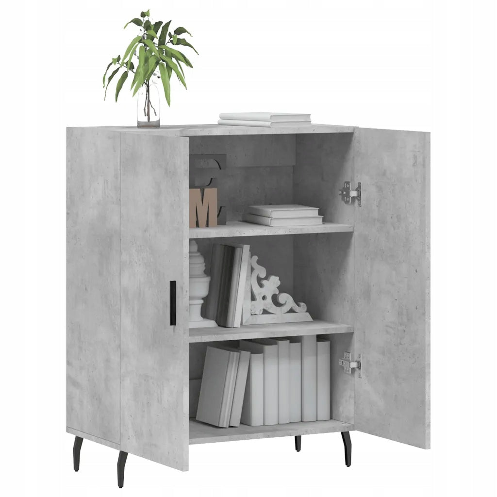 vidaXL Cabinet, grey concrete, 69,5x34x90 cm, wood-based material Unfolded width 69.5 cm