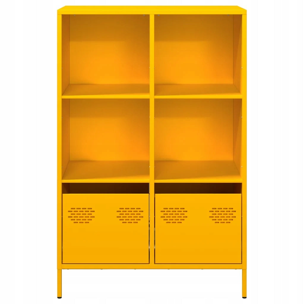 vidaXL Cabinet, mustard, 68x39x103,5 cm, steel Kind Stationary