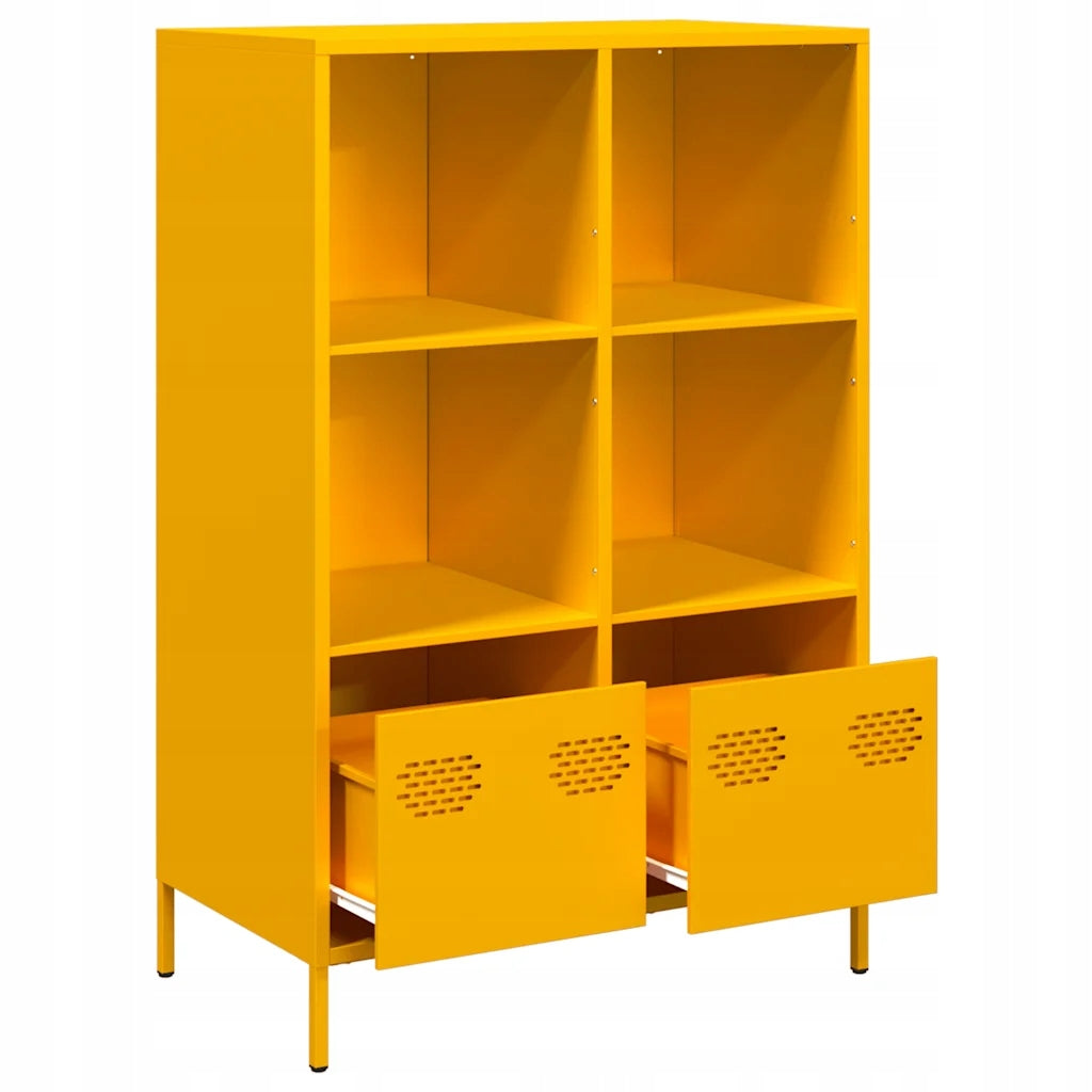 vidaXL Cabinet, mustard, 68x39x103,5 cm, steel Manufacturer code 851385