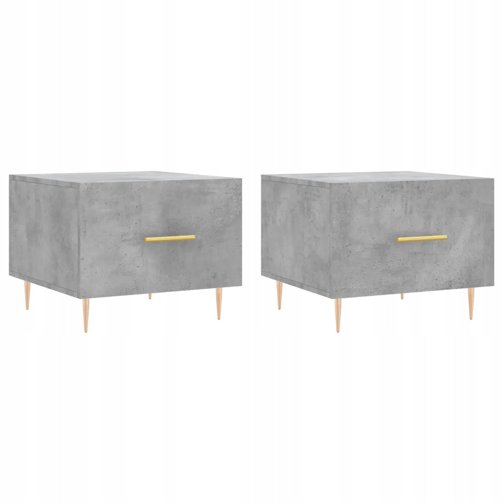 vidaXL Coffee tables, 2 pcs, grey concrete, 50x50x40 cm Brand VidaXL