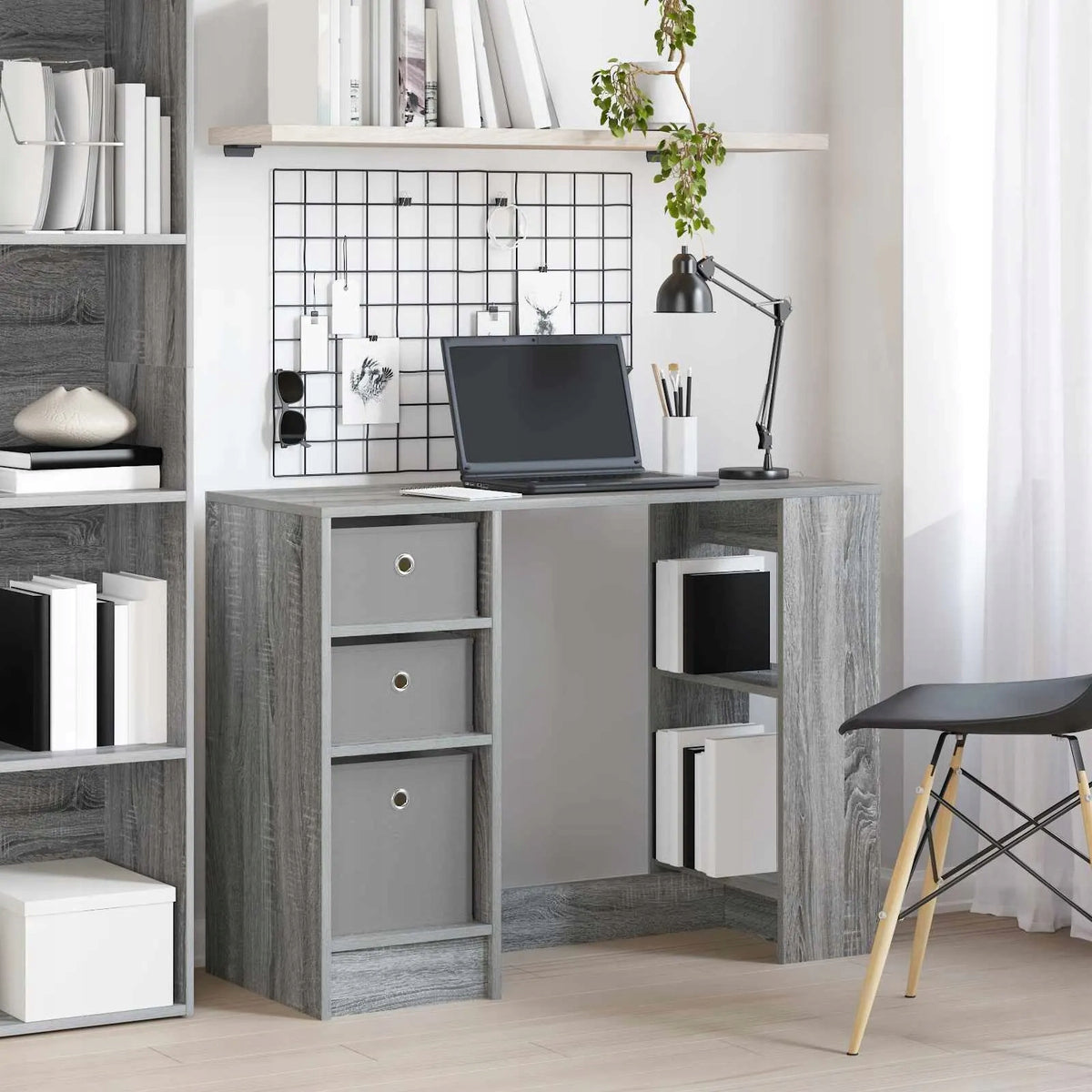 vidaXL Desk Grey Sonoma 100 x 40 x 75 cm Wood-based material