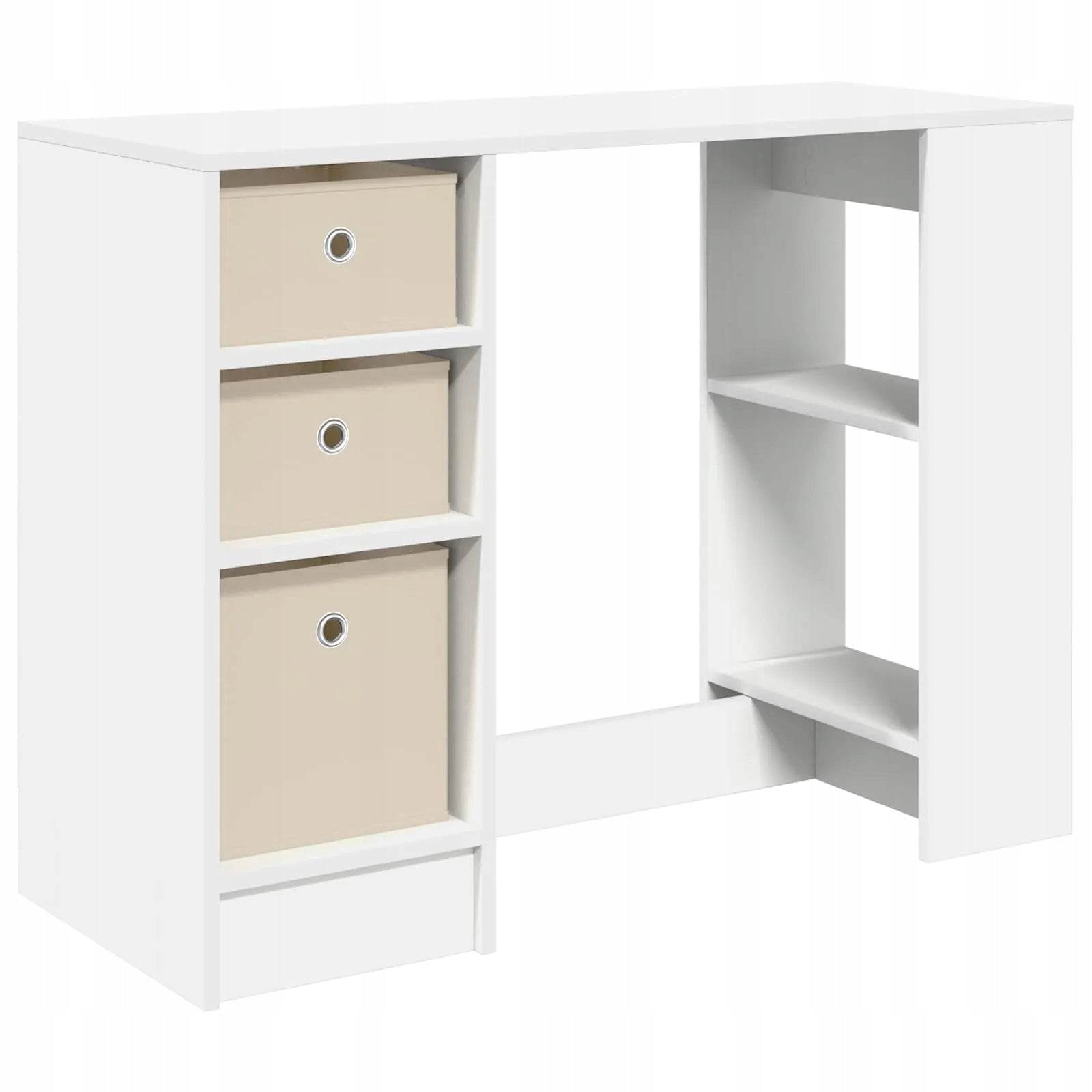vidaXL Desk with shelf White 100 x 40 x 75 cm Wood-based material Furniture color white