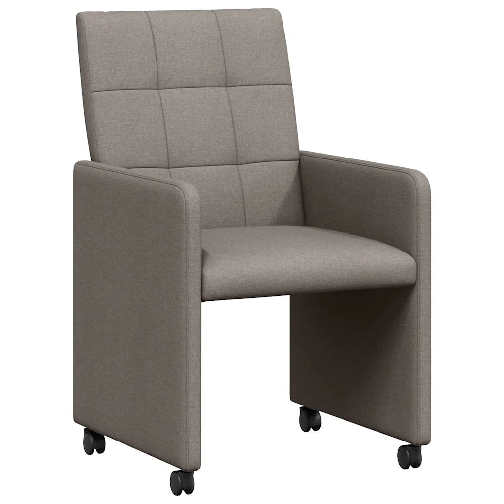 vidaXL Dining chairs on wheels 2 pcs Dark grey 58 x 65 x 94 cm Material other