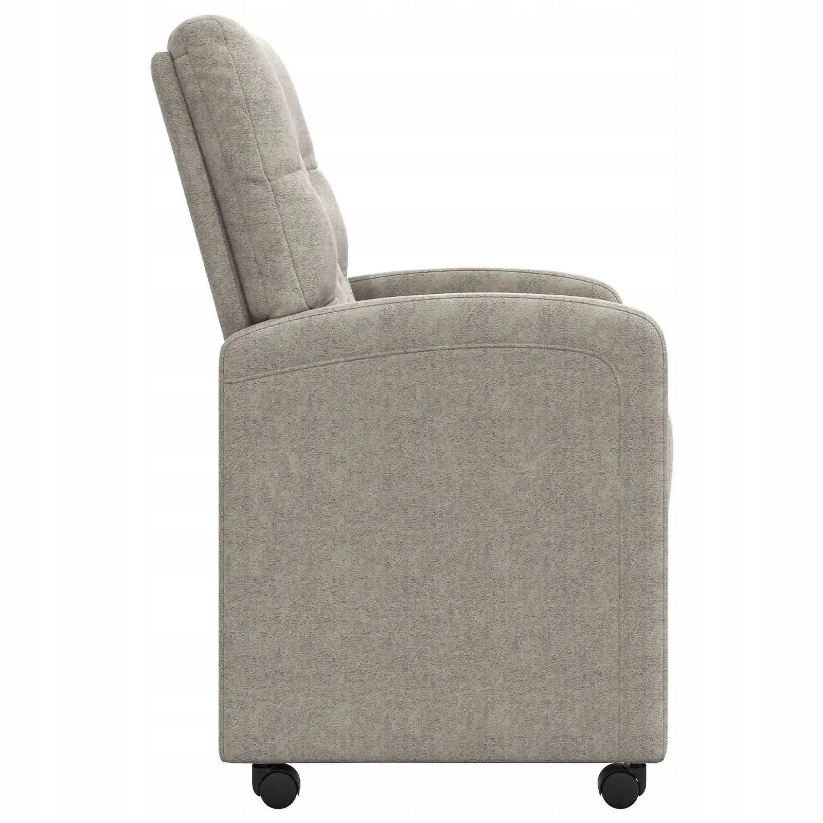 vidaXL Dining chairs on wheels 2 pcs Light grey 58 x 67 x 97 cm Color shades of gray and silver