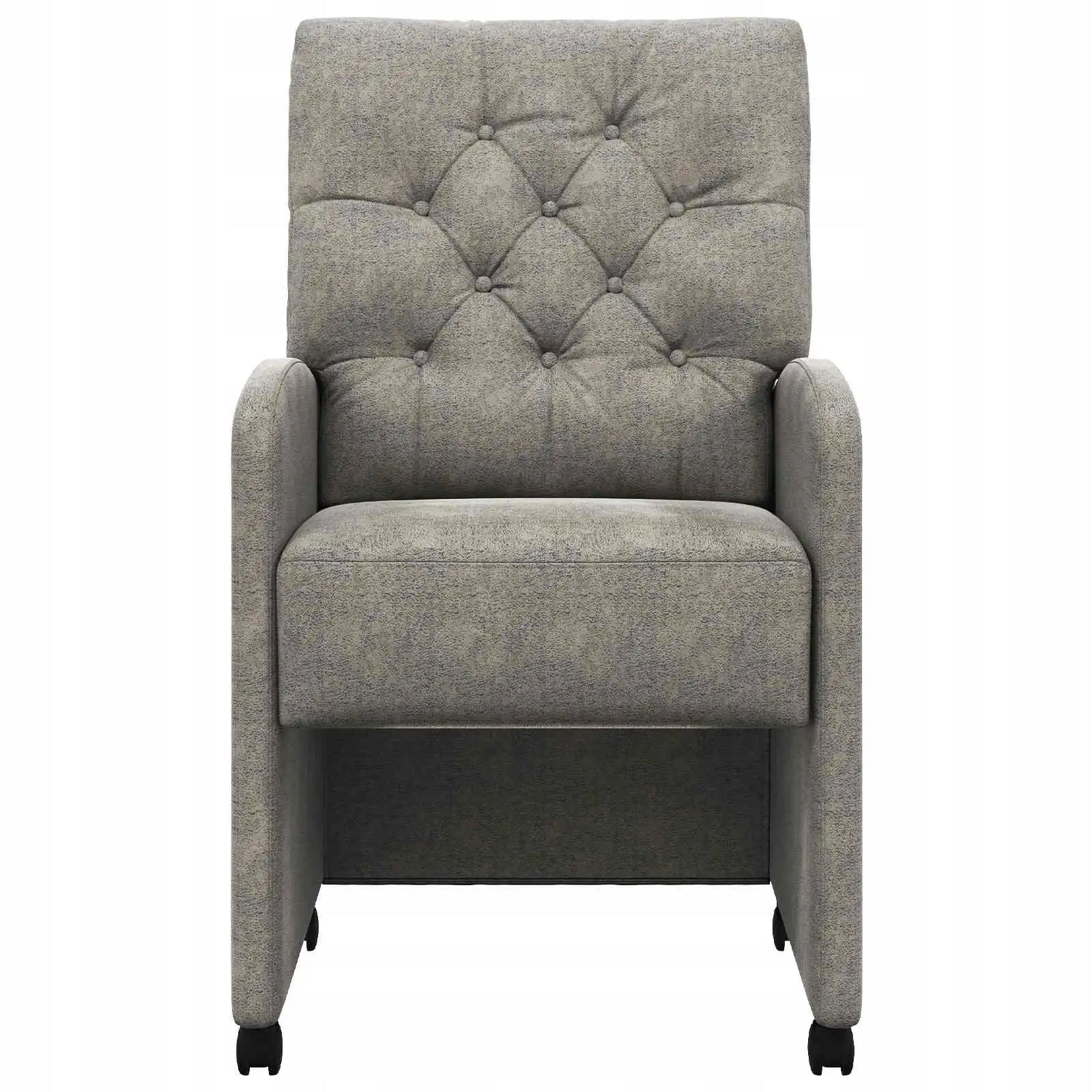 vidaXL Dining chairs on wheels 2 pcs Light grey 58 x 67 x 97 cm Material other