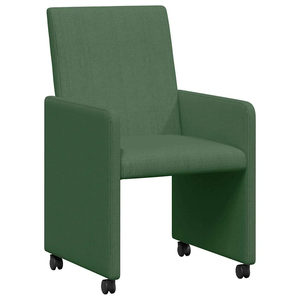 vidaXL Dining chairs on wheels with wheels 2 pcs Grey green Material other