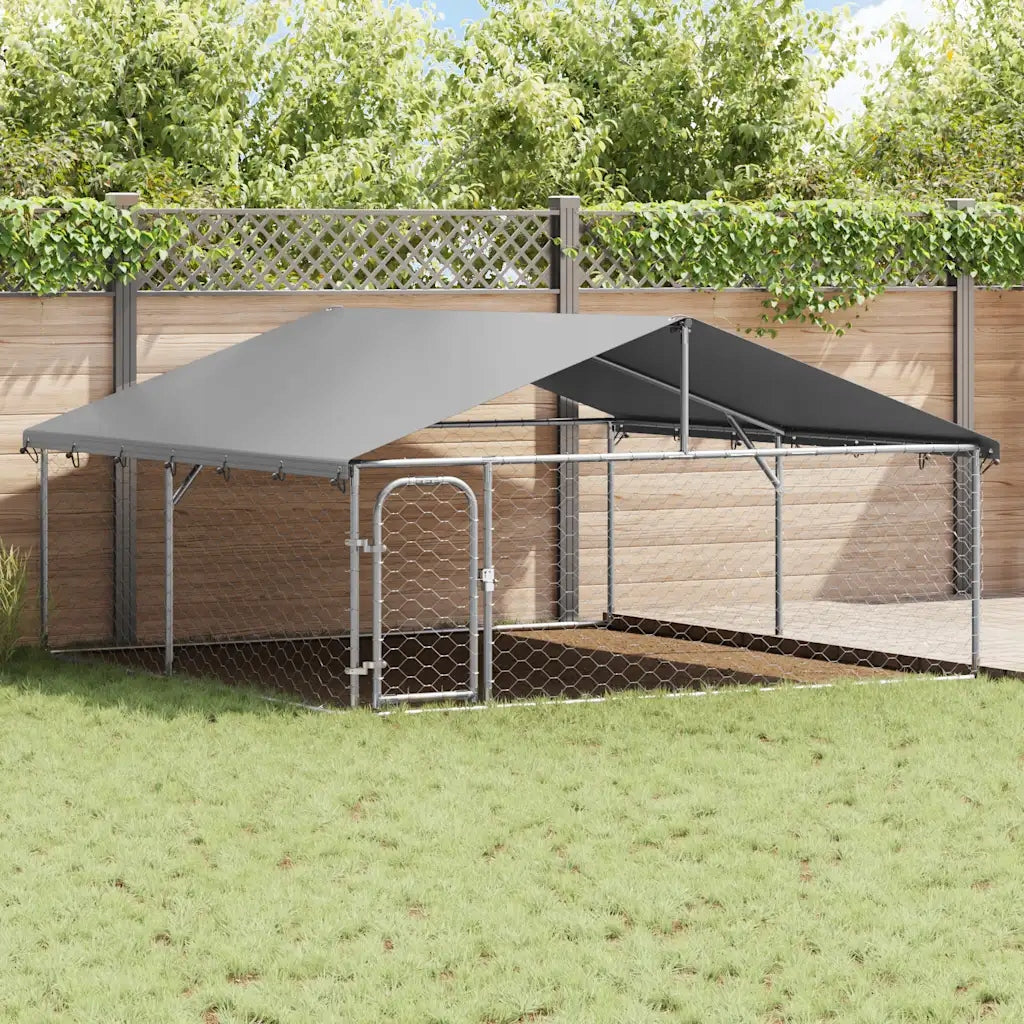 vidaXL Dog playpen with canopy, 300 x 300 x 150 cm Length 300 cm