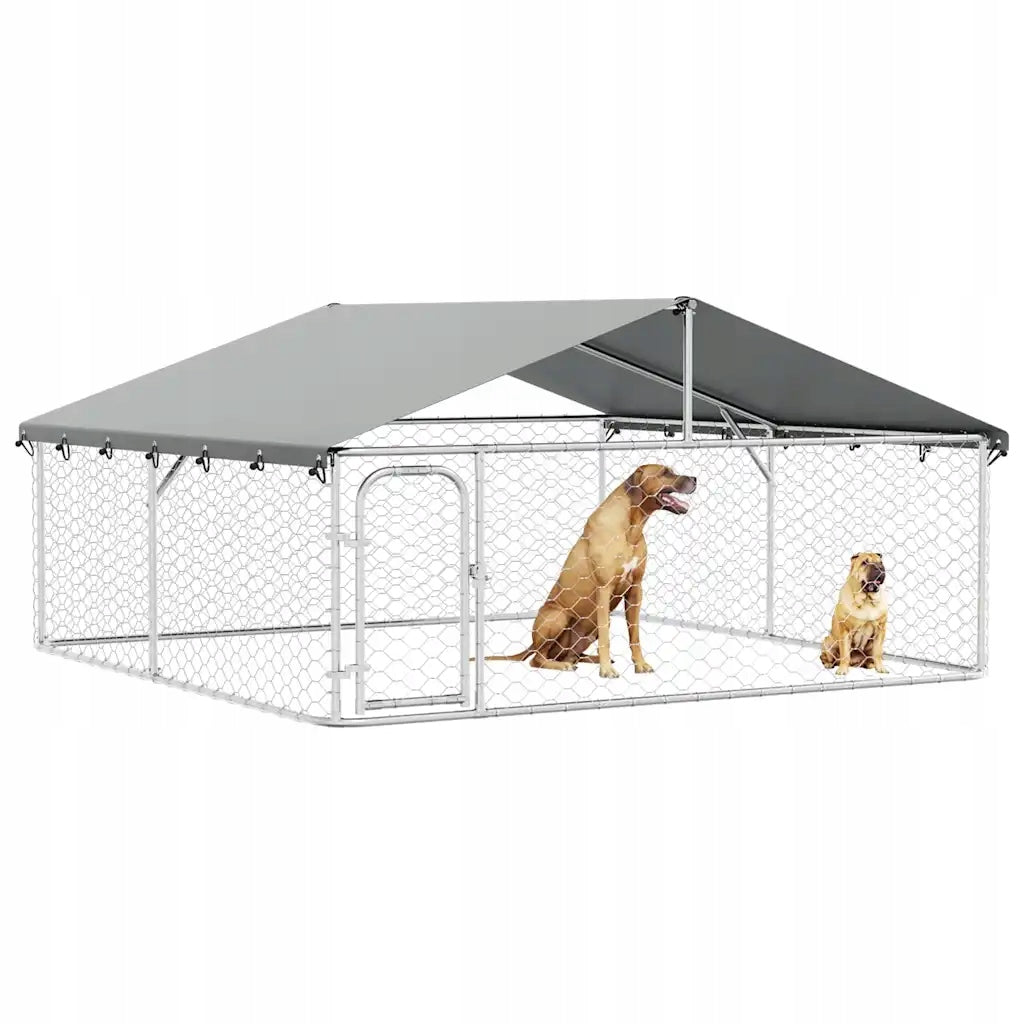 vidaXL Dog playpen with canopy, 300 x 300 x 150 cm
