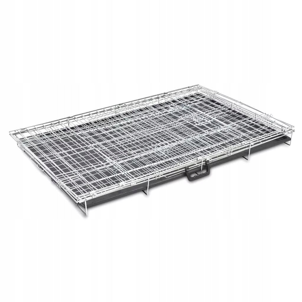 vidaXL Folding Metal Dog Cage, Size XXL Additional features for outdoor use with two entrances with flooring