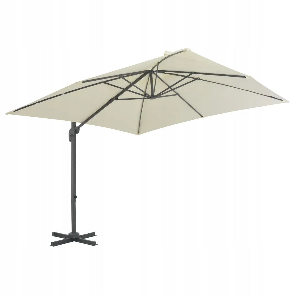 vidaXL Garden umbrella with portable base, sand Manufacturer VidaXL