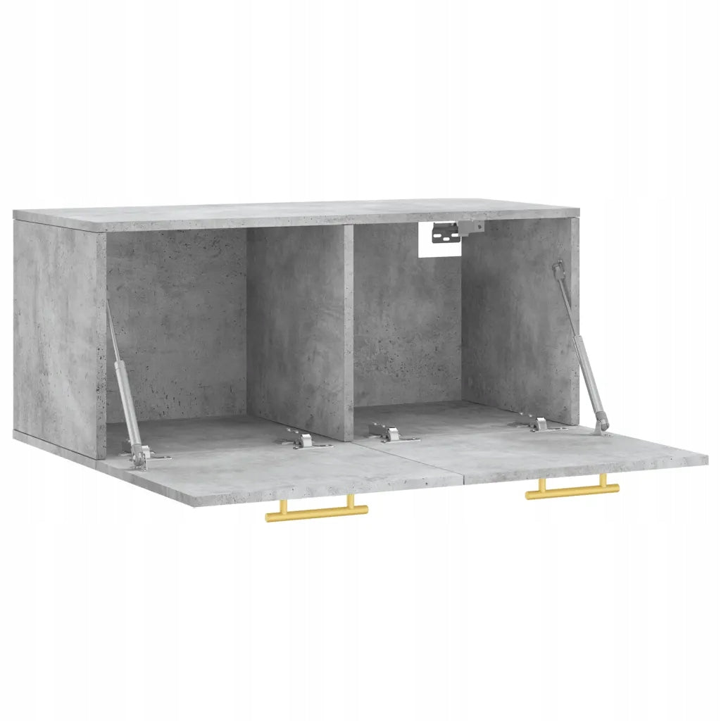 vidaXL Hanging cabinet, grey concrete, 80x36,5x35 cm Unfolded width 80 cm
