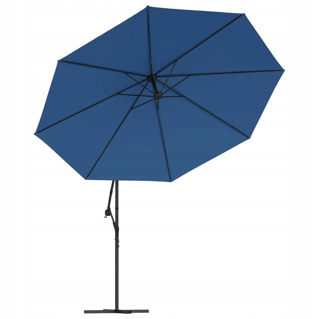 vidaXL Hanging umbrella with aluminium post, 350 cm, blue Manufacturer VidaXL
