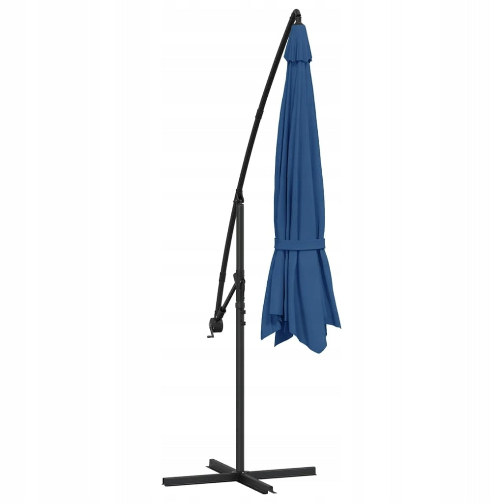 vidaXL Hanging umbrella with aluminium post, 350 cm, blue Manufacturer code 47131