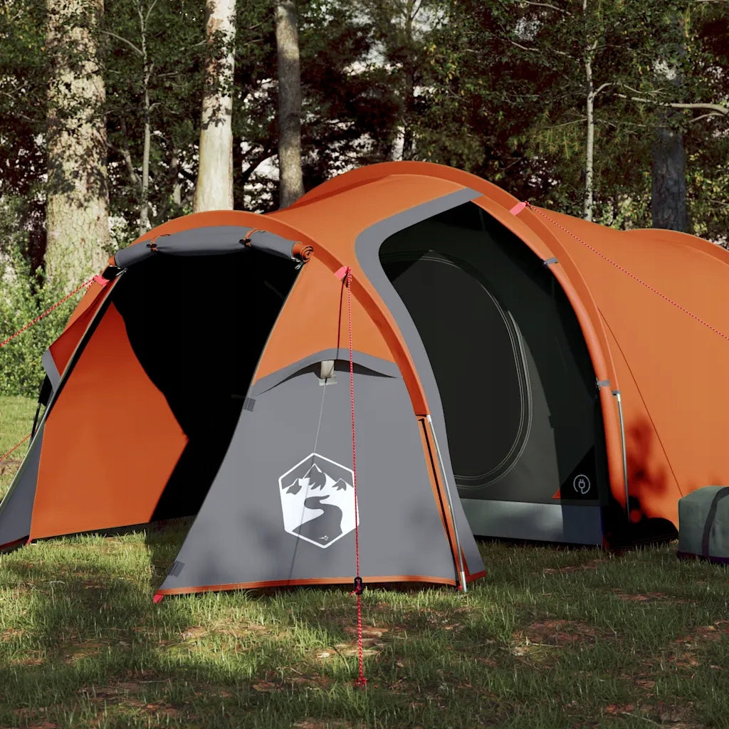 vidaXL Hiking tent, 2-person, orange, waterproof