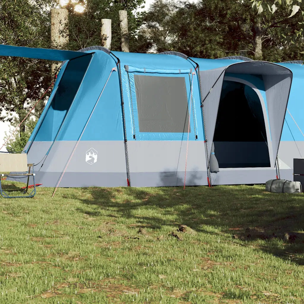 vidaXL Hiking tent, tunnel, 4-person, blue, waterproof Brand VidaXL