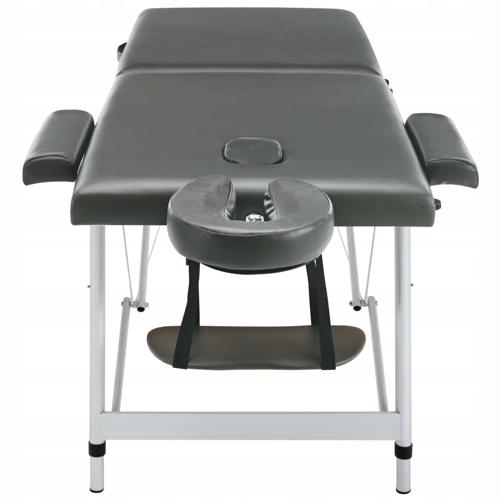 vidaXL Massage table, 2-zone, aluminium frame, anthracite 186x68 cm Frame material aluminum