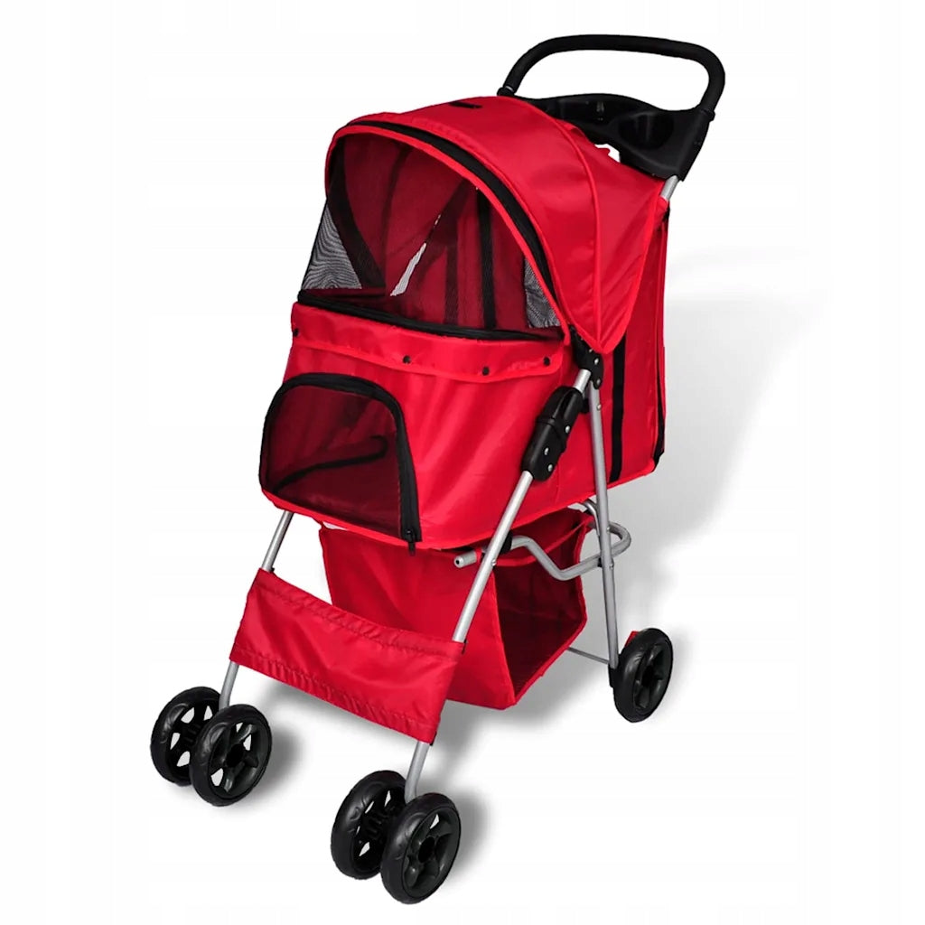 vidaXL Pet Stroller, Red Manufacturer code 170055