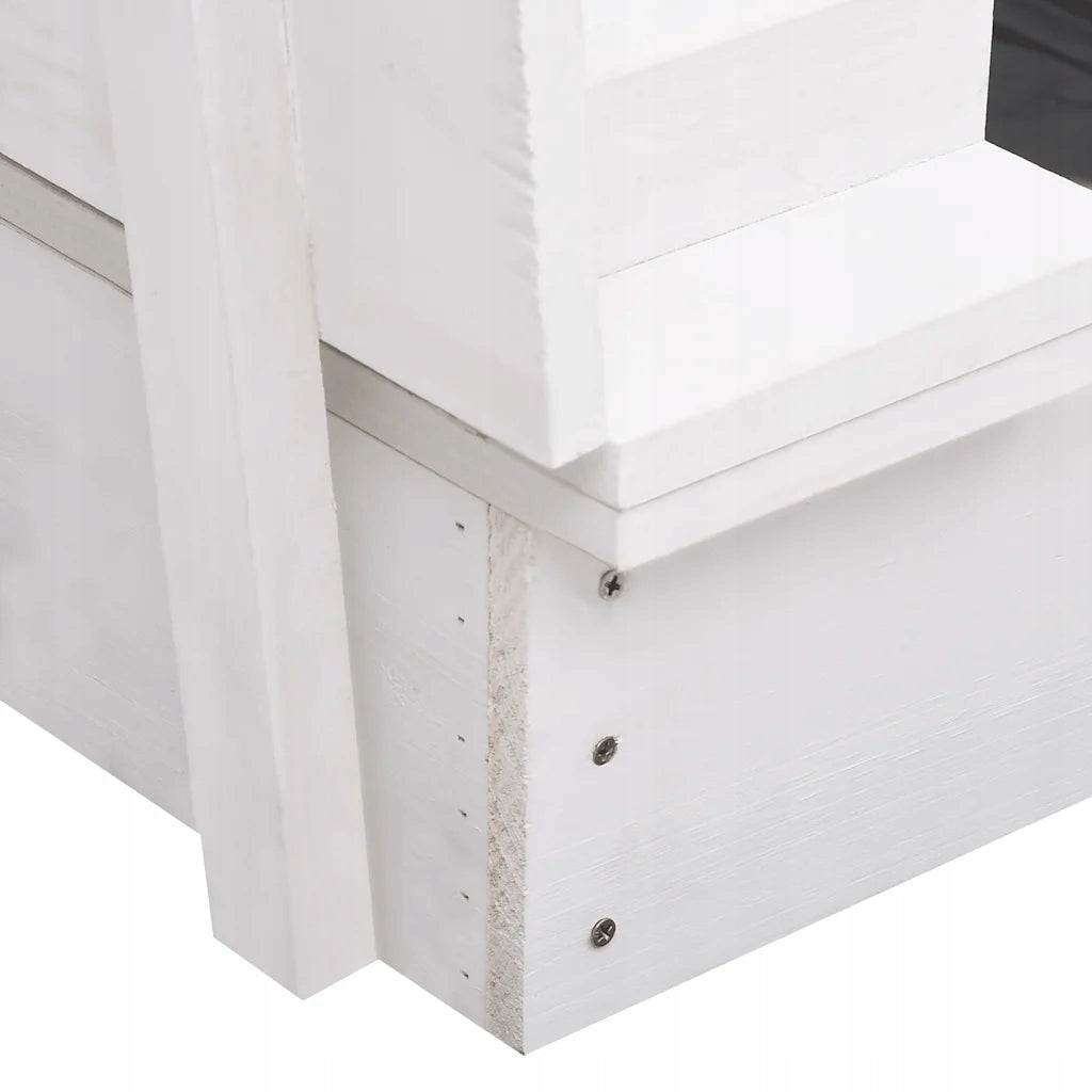 vidaXL Sandbox, fir wood, white, 95x90x15 cm Character/Title none