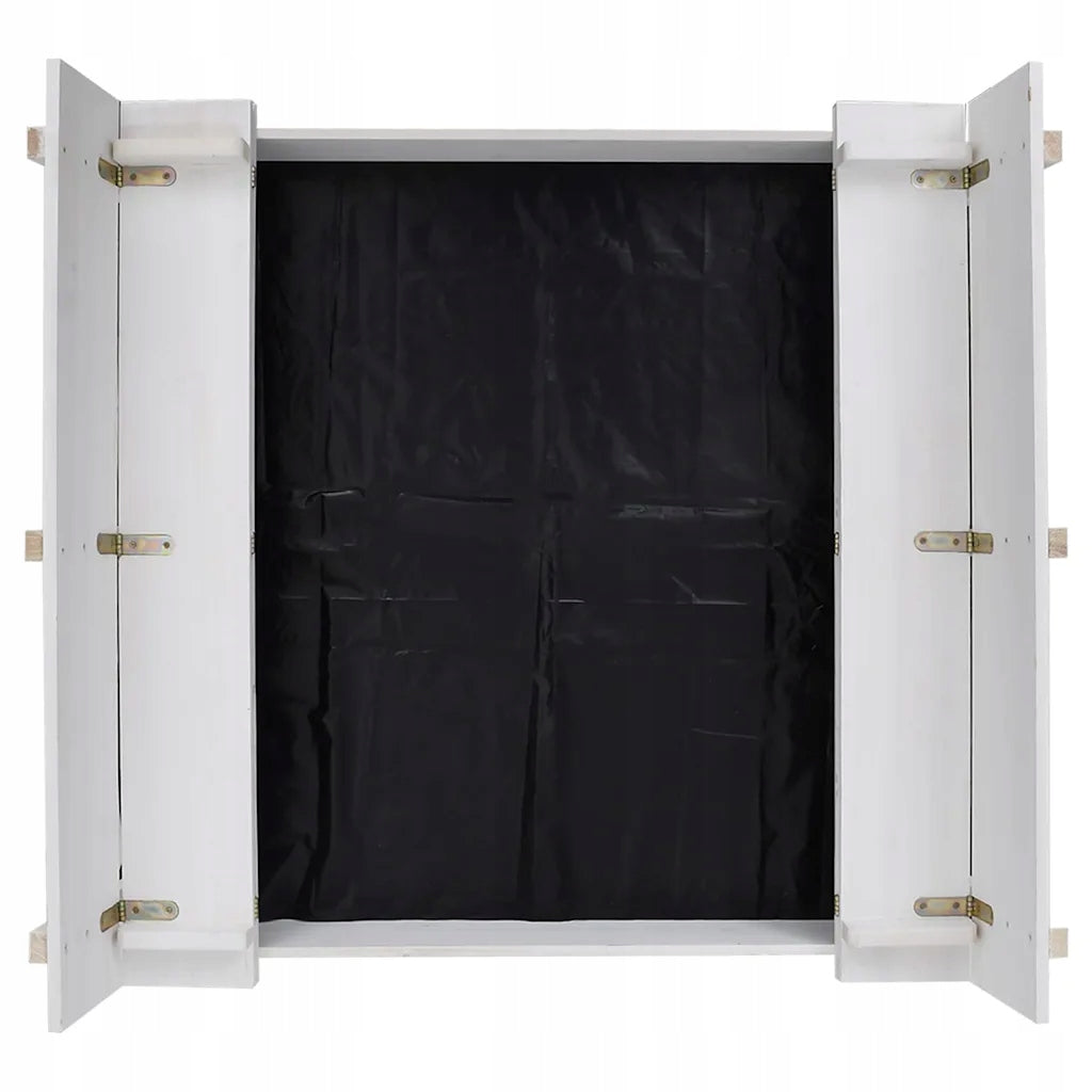 vidaXL Sandbox, fir wood, white, 95x90x15 cm