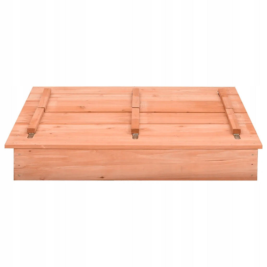 vidaXL Sandbox with lid, fir wood, 95 x 90 x 15 cm Length 95 cm