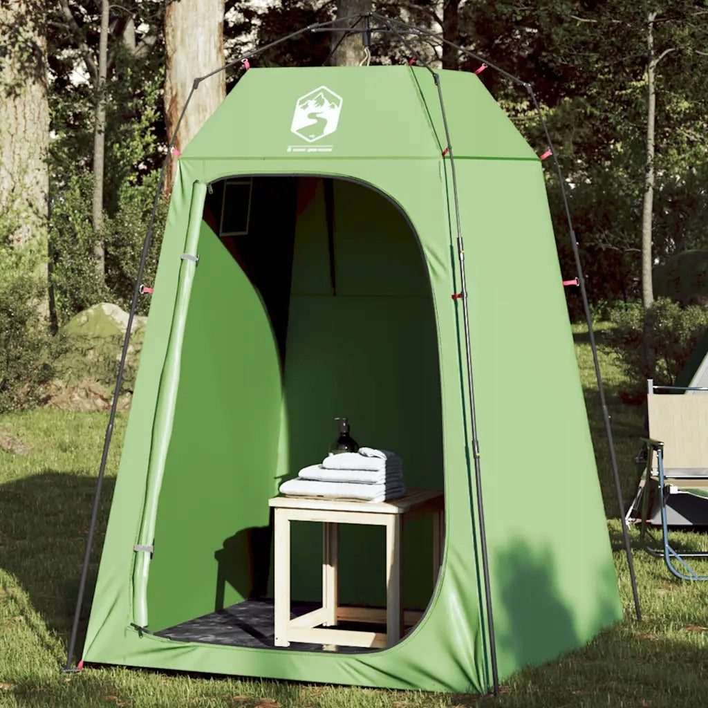 vidaXL Shower tent, green, quick folding, waterproof
