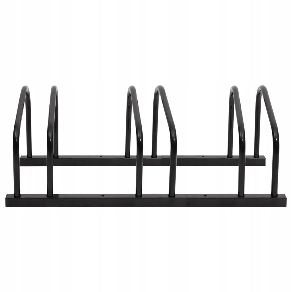 vidaXL Stand for 3 bicycles, black, steel Brand VidaXL