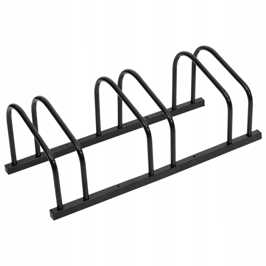 vidaXL Stand for 3 bicycles, black, steel
