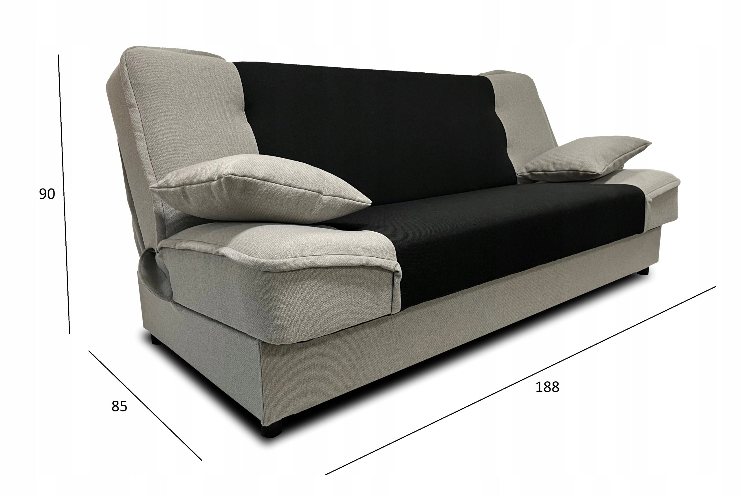 Sofa Maxim, dunkelgrau 
