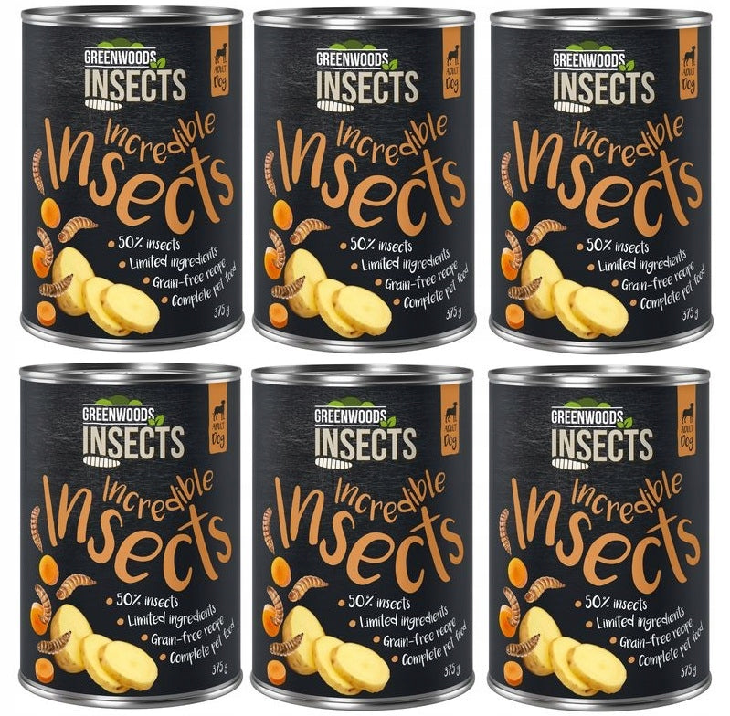 wet food Greenwoods Insects, insects with potatoes and carrots 6 x 375g