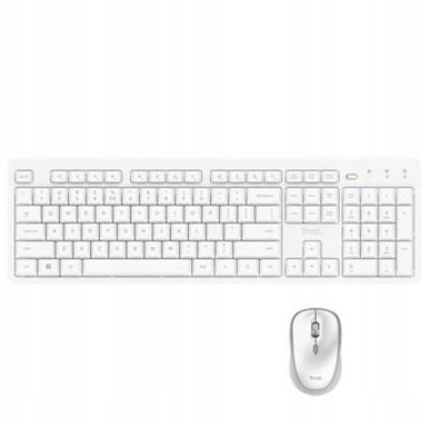 wireless set elegant white keyboard + mouse White wireless