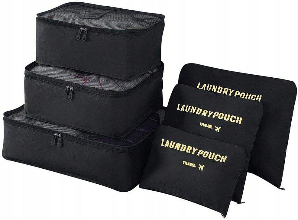 x6 PACKING ORGANIZER SUITCASE TRAVEL BAGS LUGGAGE CUBES WATERPROOF
